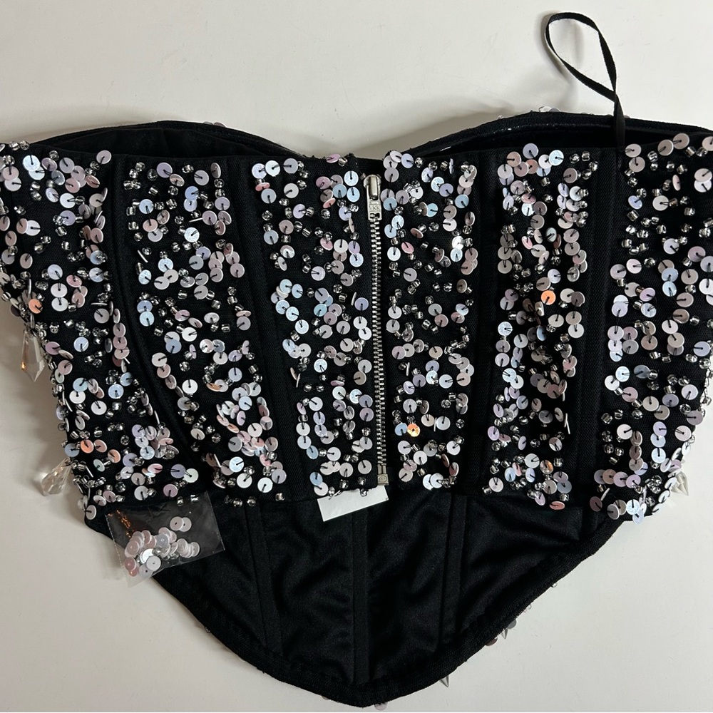 NastyGal
Mesh Hand Embellished Droplet Corset Top (size 4) - Picture 6 of 9